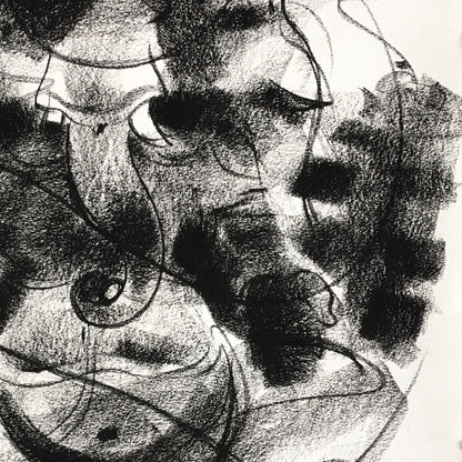 Charcoal Ganesha-2 - SUJITH KUMAR GS MANDYA Art Studio Gallery (SKGSM Art Studio Gallery)