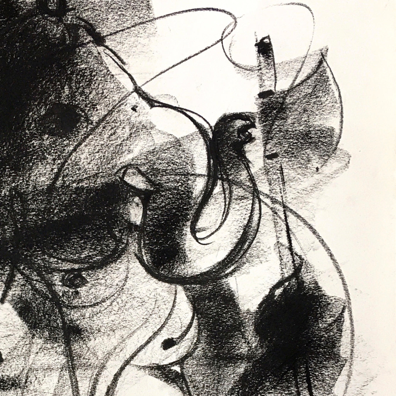 Charcoal Ganesha-4 - SUJITH KUMAR GS MANDYA Art Studio Gallery (SKGSM Art Studio Gallery)