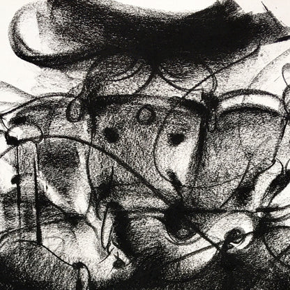 Charcoal Ganesha-5 - SUJITH KUMAR GS MANDYA Art Studio Gallery (SKGSM Art Studio Gallery)