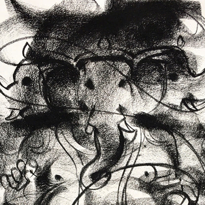 Charcoal Ganesha-6 - SUJITH KUMAR GS MANDYA Art Studio Gallery (SKGSM Art Studio Gallery)