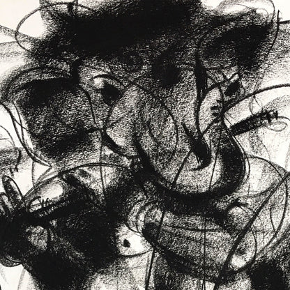 Charcoal Ganesha-8 - SUJITH KUMAR GS MANDYA Art Studio Gallery (SKGSM Art Studio Gallery)