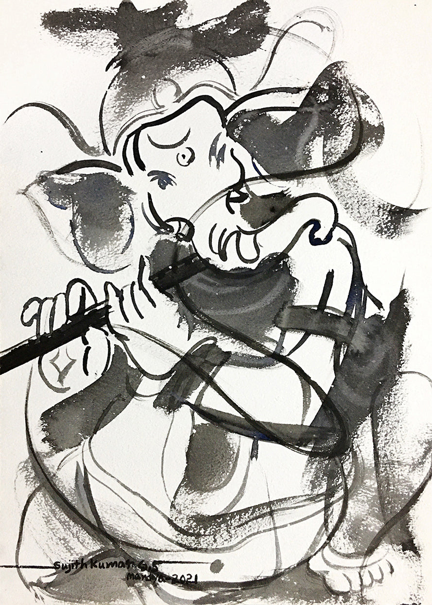 Ganesha-53 - SUJITH KUMAR GS MANDYA Art Studio Gallery (SKGSM Art Studio Gallery)