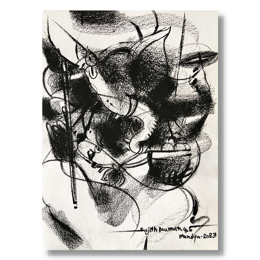 Ganesha-211 - SUJITH KUMAR GS MANDYA Art Studio Gallery (SKGSM Art Studio Gallery)