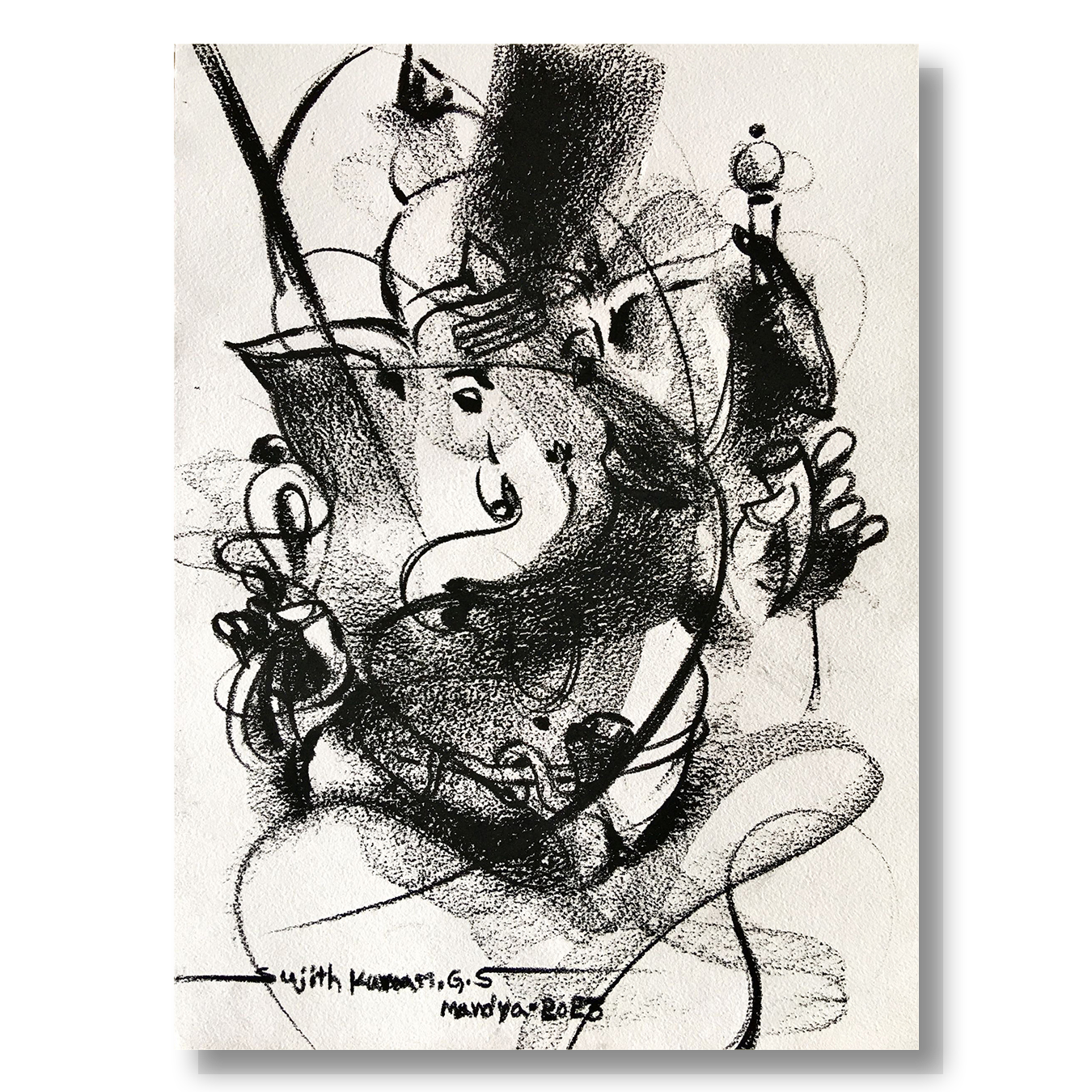 Ganesha-213 - SUJITH KUMAR GS MANDYA Art Studio Gallery (SKGSM Art Studio Gallery)
