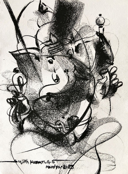 Ganesha-213 - SUJITH KUMAR GS MANDYA Art Studio Gallery (SKGSM Art Studio Gallery)