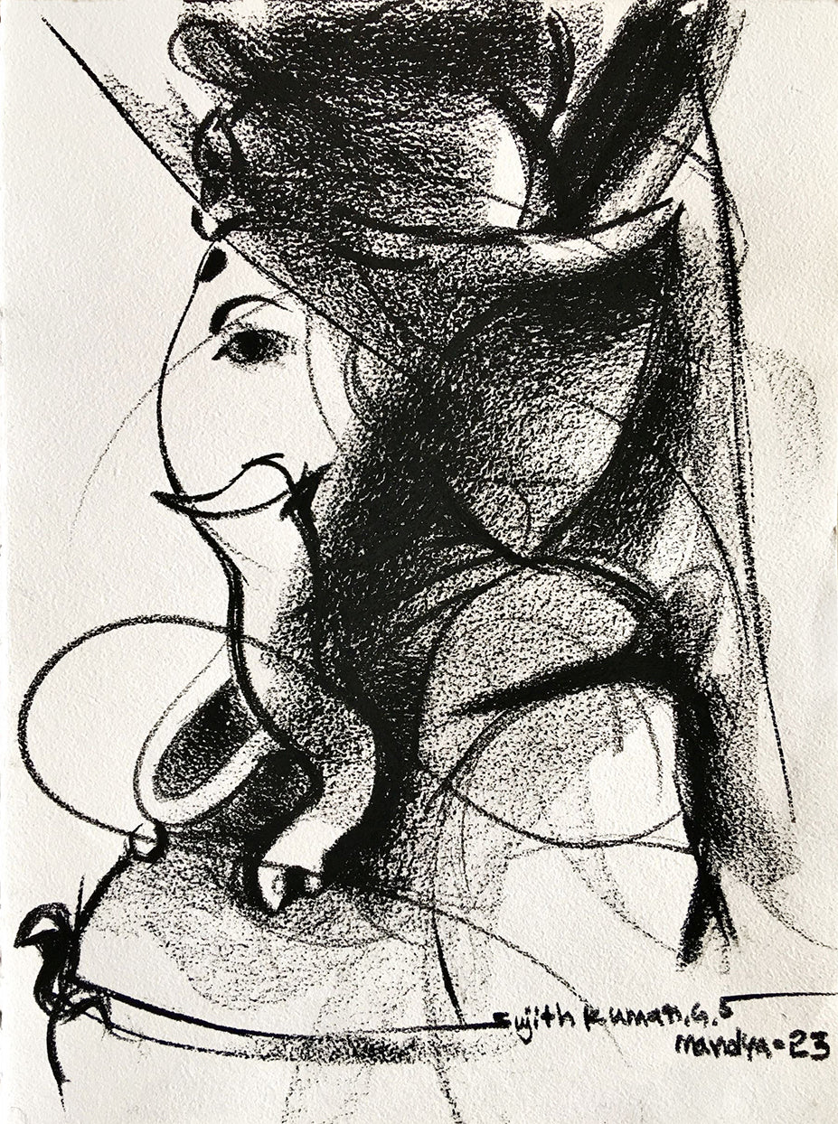 Ganesha-214 - SUJITH KUMAR GS MANDYA Art Studio Gallery (SKGSM Art Studio Gallery)