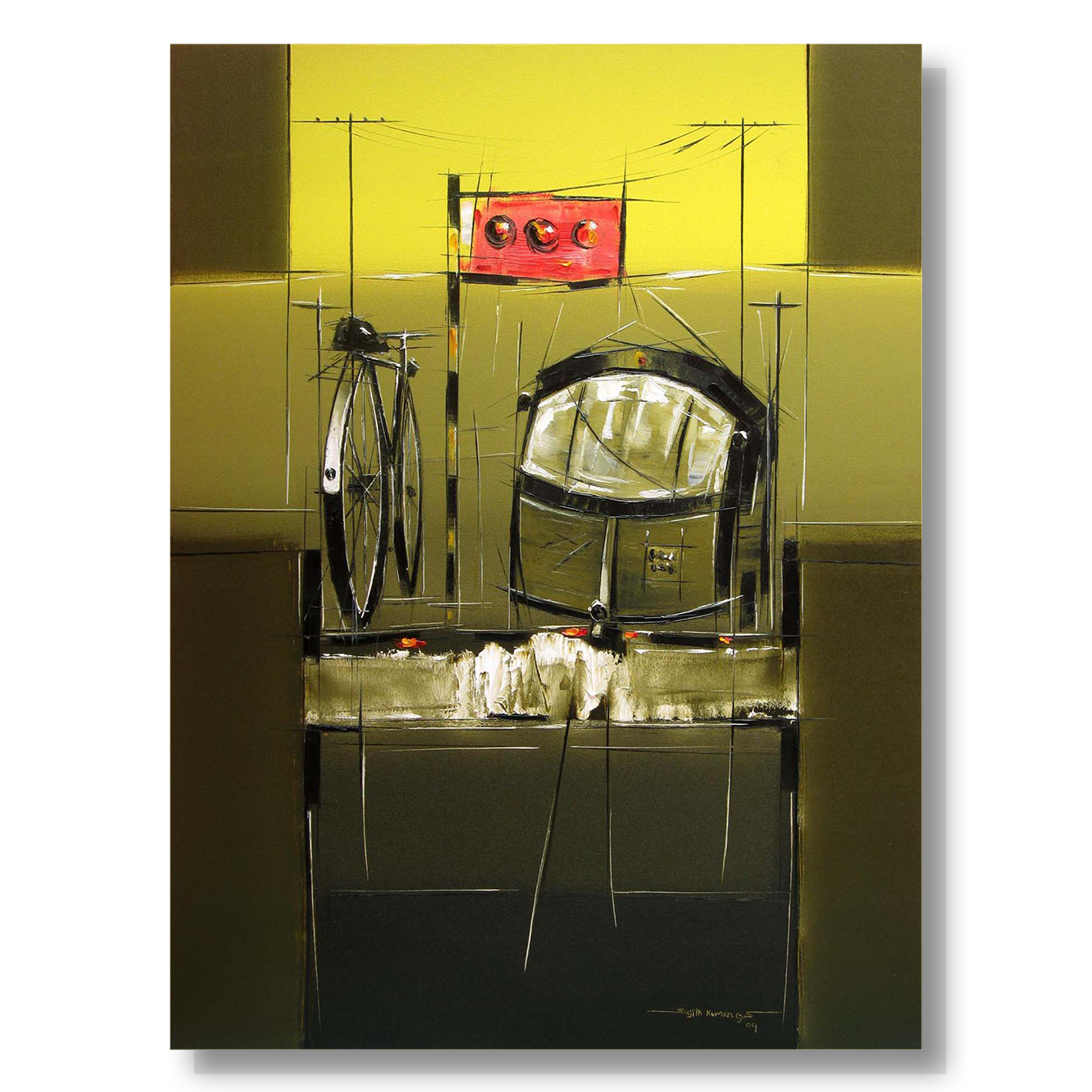 Traffic Control-09 - SUJITH KUMAR GS MANDYA Art Studio Gallery (SKGSM Art Studio Gallery)