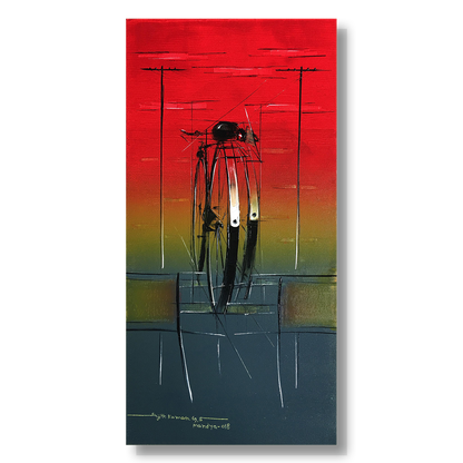 Waiting For Traffic Control-45 - SUJITH KUMAR GS MANDYA Art Studio Gallery (SKGSM Art Studio Gallery)