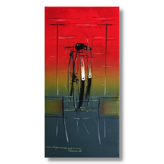 Waiting For Traffic Control-45 - SUJITH KUMAR GS MANDYA Art Studio Gallery (SKGSM Art Studio Gallery)