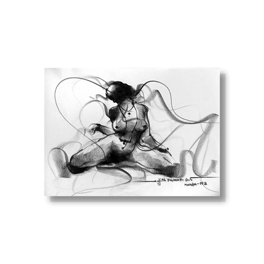 Nude Drawing-05 - SUJITH KUMAR GS MANDYA Art Studio Gallery (SKGSM Art Studio Gallery)