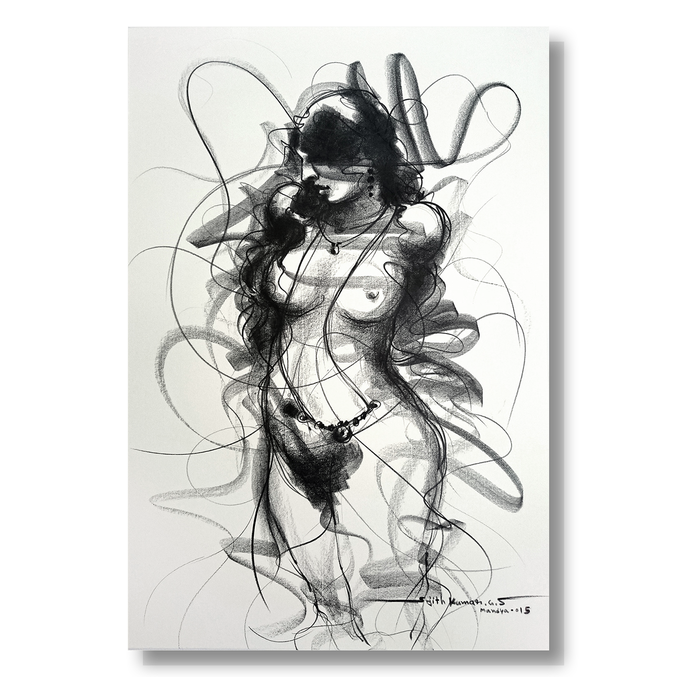 Nude Drawing-130 - SUJITH KUMAR GS MANDYA Art Studio Gallery (SKGSM Art Studio Gallery)
