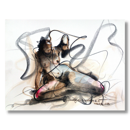 Nude Drawing-075 - SUJITH KUMAR GS MANDYA Art Studio Gallery (SKGSM Art Studio Gallery)