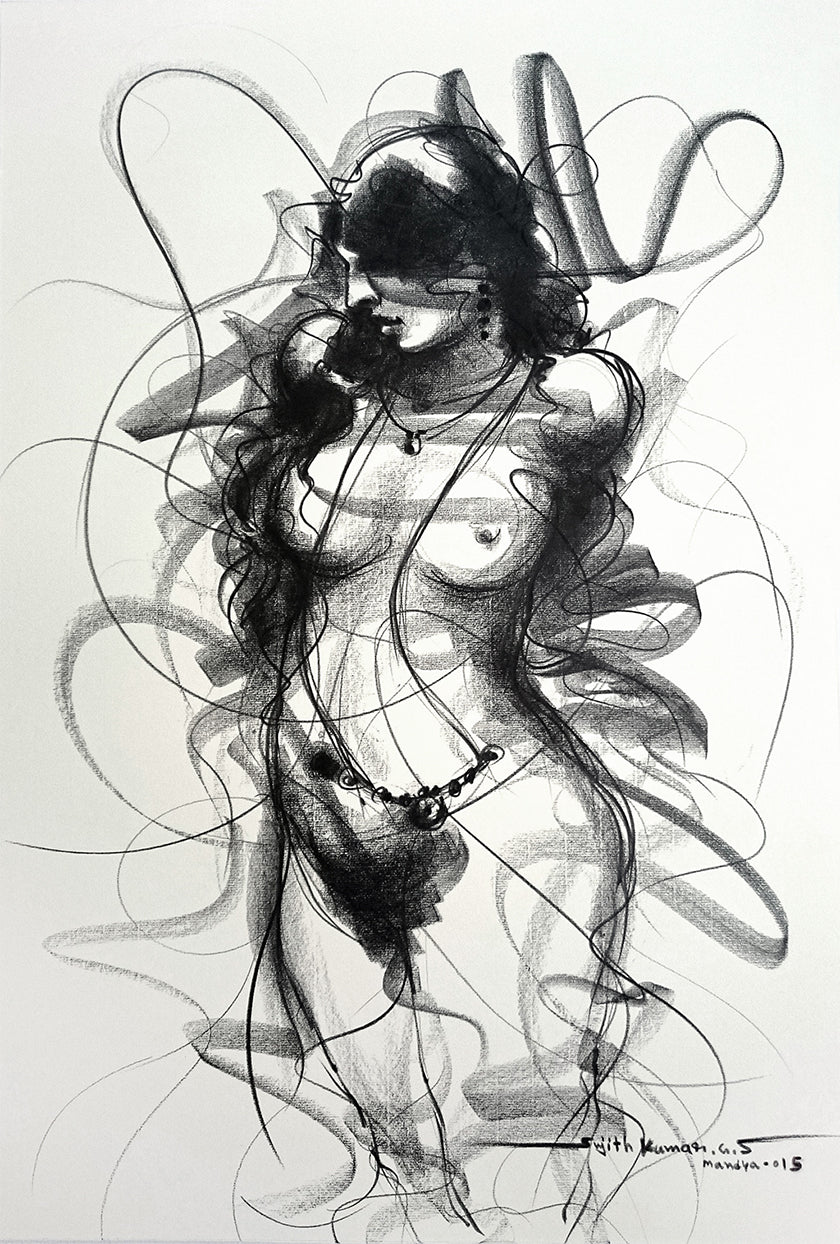 Detail_Nude Drawing-130 - SUJITH KUMAR GS MANDYA Art Studio Gallery (SKGSM Art Studio Gallery)