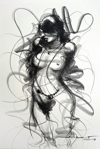 Detail_Nude Drawing-130 - SUJITH KUMAR GS MANDYA Art Studio Gallery (SKGSM Art Studio Gallery)