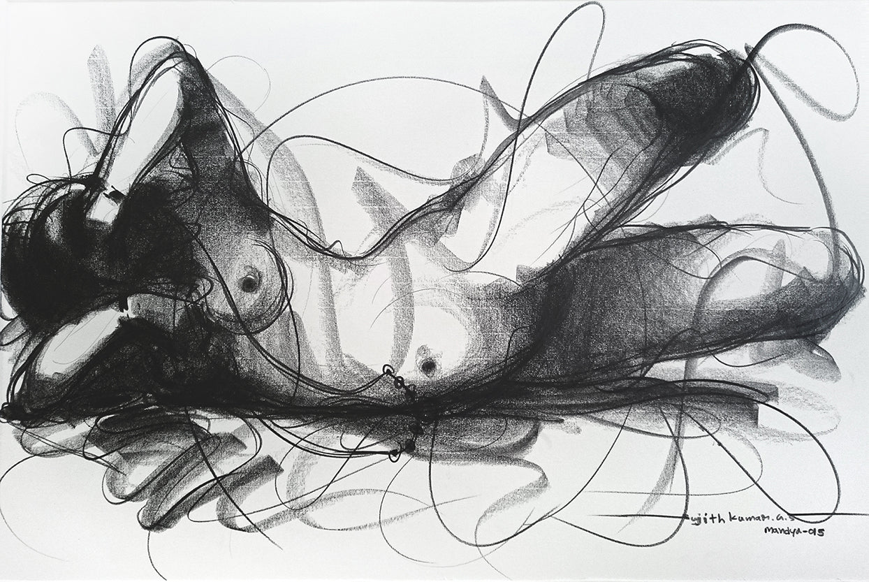 Nude Drawing-131 - SUJITH KUMAR GS MANDYA Art Studio Gallery (SKGSM Art Studio Gallery)Nude Drawing-131 - SUJITH KUMAR GS MANDYA Art Studio Gallery