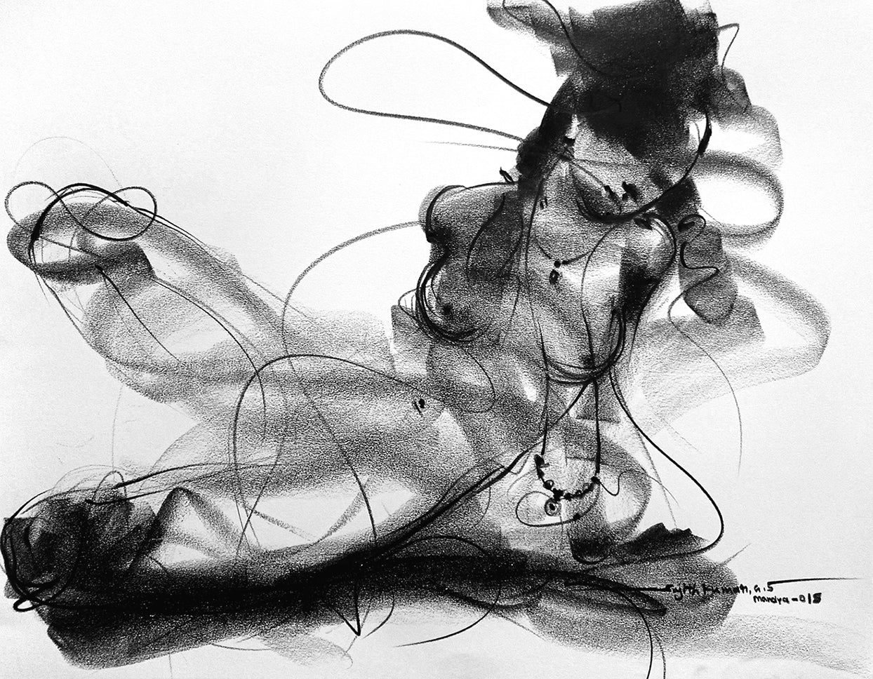 Nude Drawing-146 - SUJITH KUMAR GS MANDYA Art Studio Gallery (SKGSM Art Studio Gallery)