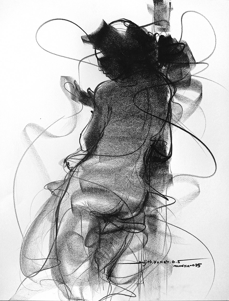 Nude Drawing-147 - SUJITH KUMAR GS MANDYA Art Studio Gallery (SKGSM Art Studio Gallery)