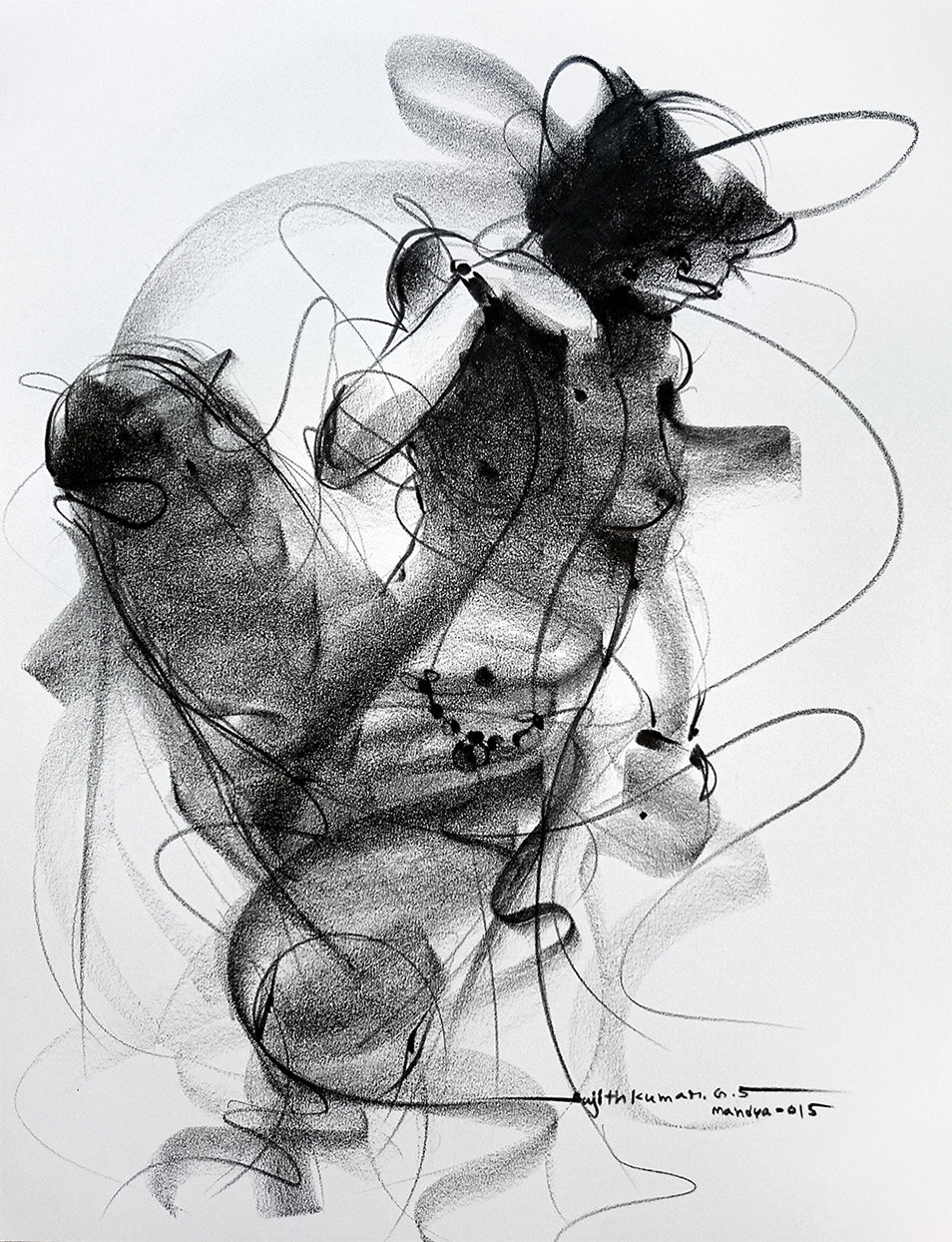 Nude Drawing-152 - SUJITH KUMAR GS MANDYA Art Studio Gallery (SKGSM Art Studio Gallery)
