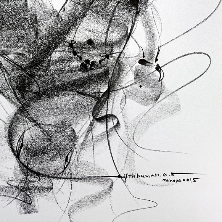 Nude Drawing-152 - SUJITH KUMAR GS MANDYA Art Studio Gallery (SKGSM Art Studio Gallery)