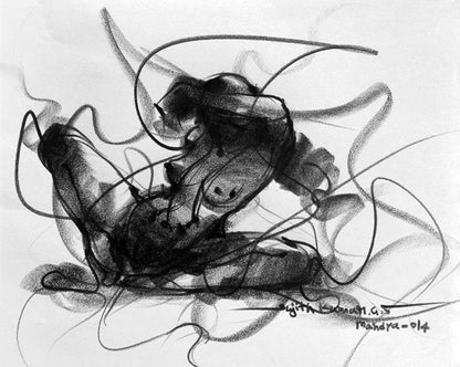 Nude Drawing-058 - SUJITH KUMAR GS MANDYA Art Studio Gallery (SKGSM Art Studio Gallery)