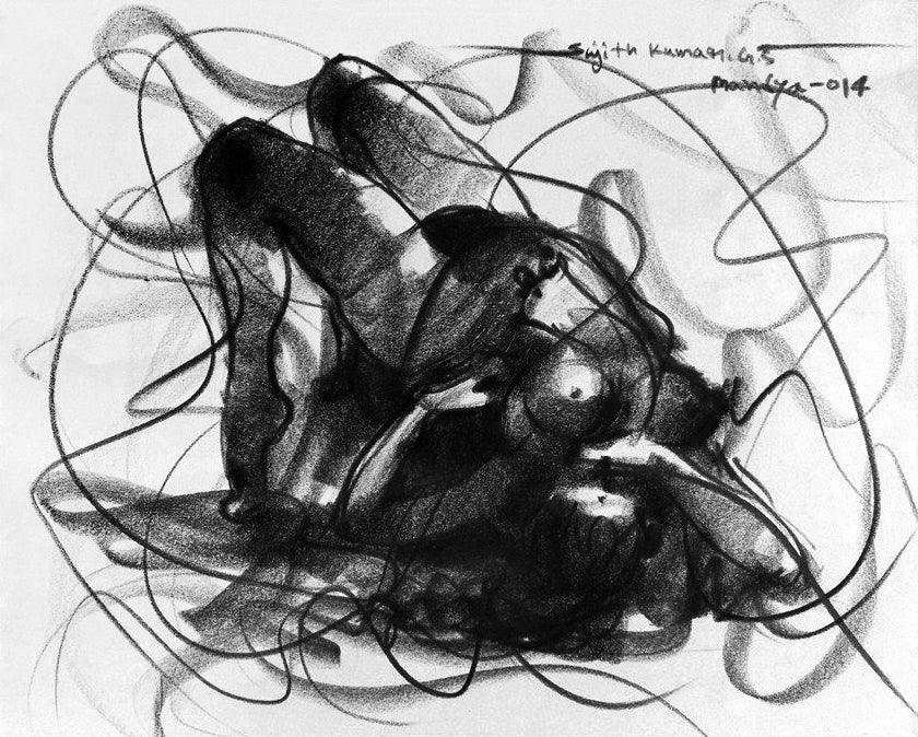 Nude Drawing-061 - SUJITH KUMAR GS MANDYA Art Studio Gallery (SKGSM Art Studio Gallery)