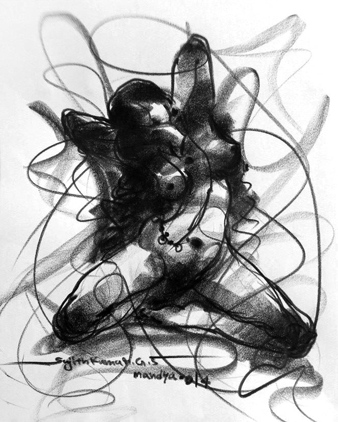 Nude Drawing-064 - SUJITH KUMAR GS MANDYA Art Studio Gallery (SKGSM Art Studio Gallery)