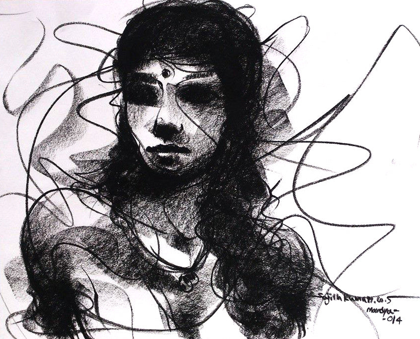 Nude Drawing-066 - SUJITH KUMAR GS MANDYA Art Studio Gallery (SKGSM Art Studio Gallery)