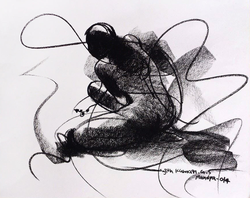 Nude Drawing-069 - SUJITH KUMAR GS MANDYA Art Studio Gallery (SKGSM Art Studio Gallery)