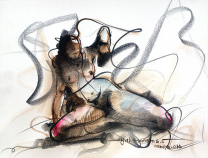Nude Drawing-075 - SUJITH KUMAR GS MANDYA Art Studio Gallery (SKGSM Art Studio Gallery)