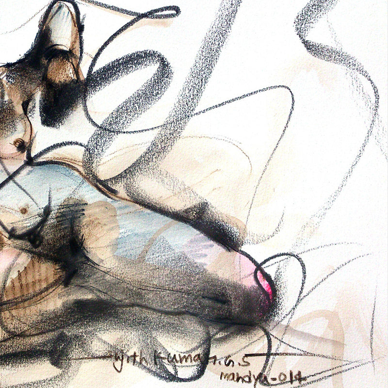 Nude Drawing-075 - SUJITH KUMAR GS MANDYA Art Studio Gallery (SKGSM Art Studio Gallery)