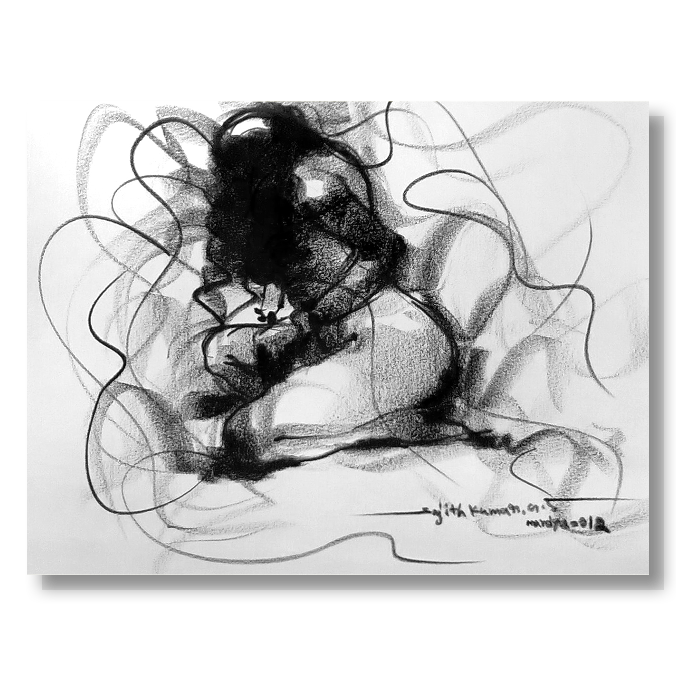 Nude Drawing-02 - SUJITH KUMAR GS MANDYA Art Studio Gallery (SKGSM Art Studio Gallery)
