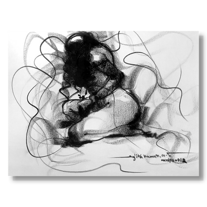Nude Drawing-02 - SUJITH KUMAR GS MANDYA Art Studio Gallery (SKGSM Art Studio Gallery)