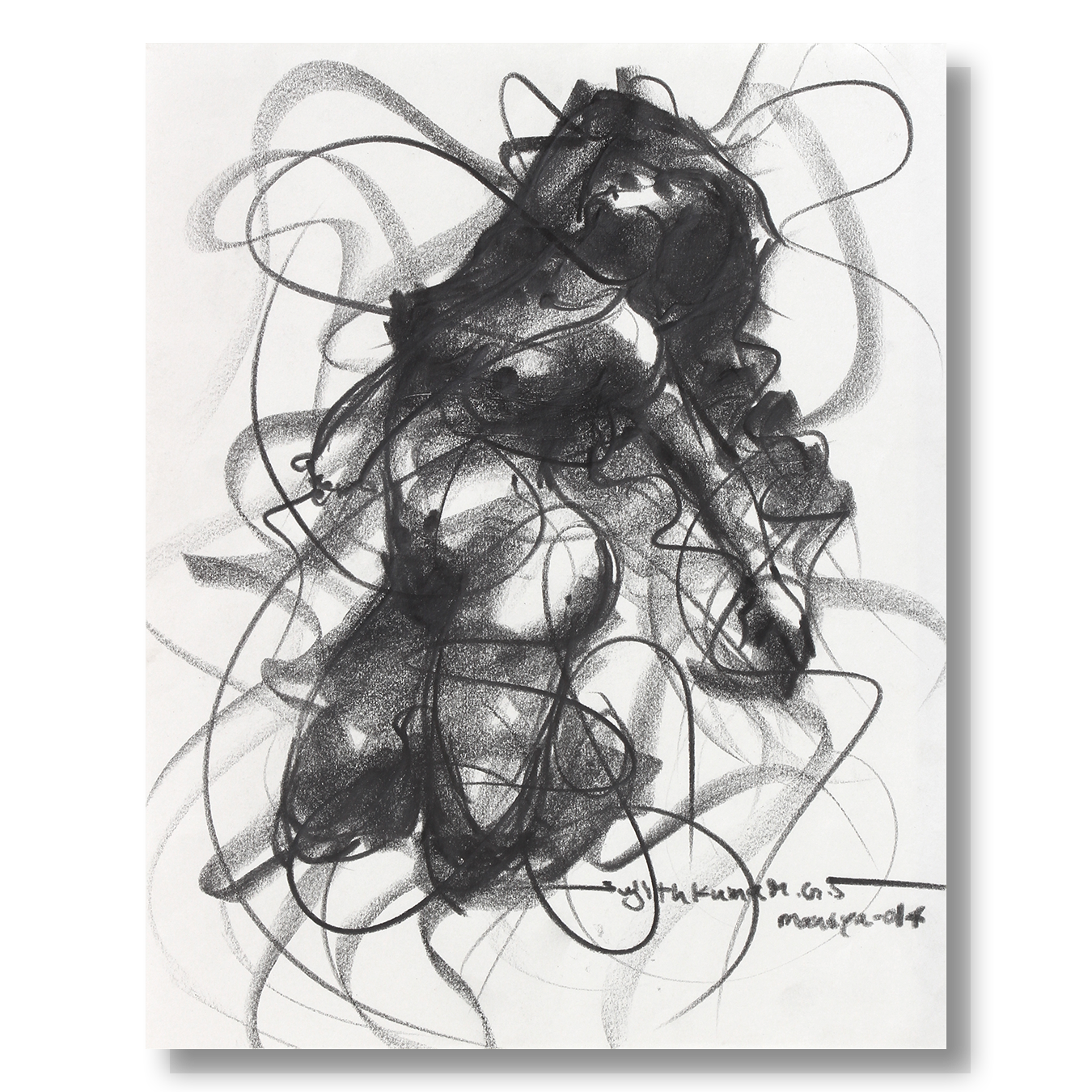 Nude Drawing-042 - SUJITH KUMAR GS MANDYA Art Studio Gallery (SKGSM Art Studio Gallery)