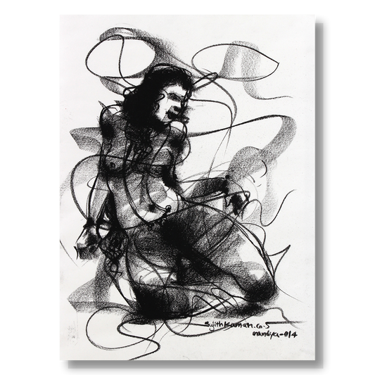 Nude Drawing-065 - SUJITH KUMAR GS MANDYA Art Studio Gallery (SKGSM Art Studio Gallery)