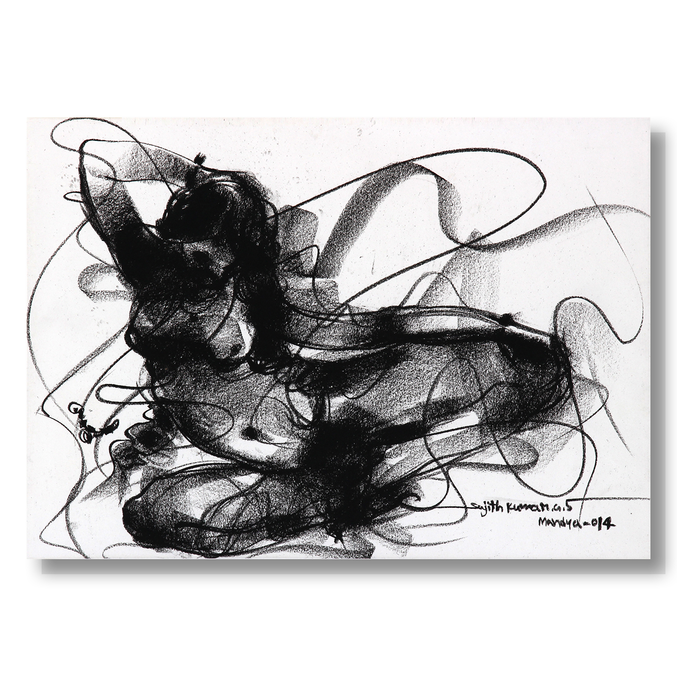 Nude Drawing-068 - SUJITH KUMAR GS MANDYA Art Studio Gallery (SKGSM Art Studio Gallery)