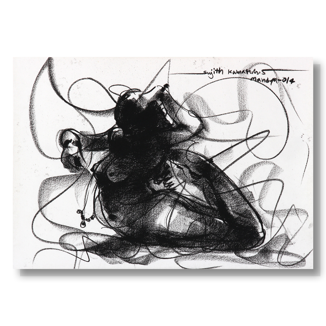 Nude Drawing-070 - SUJITH KUMAR GS MANDYA Art Studio Gallery (SKGSM Art Studio Gallery)