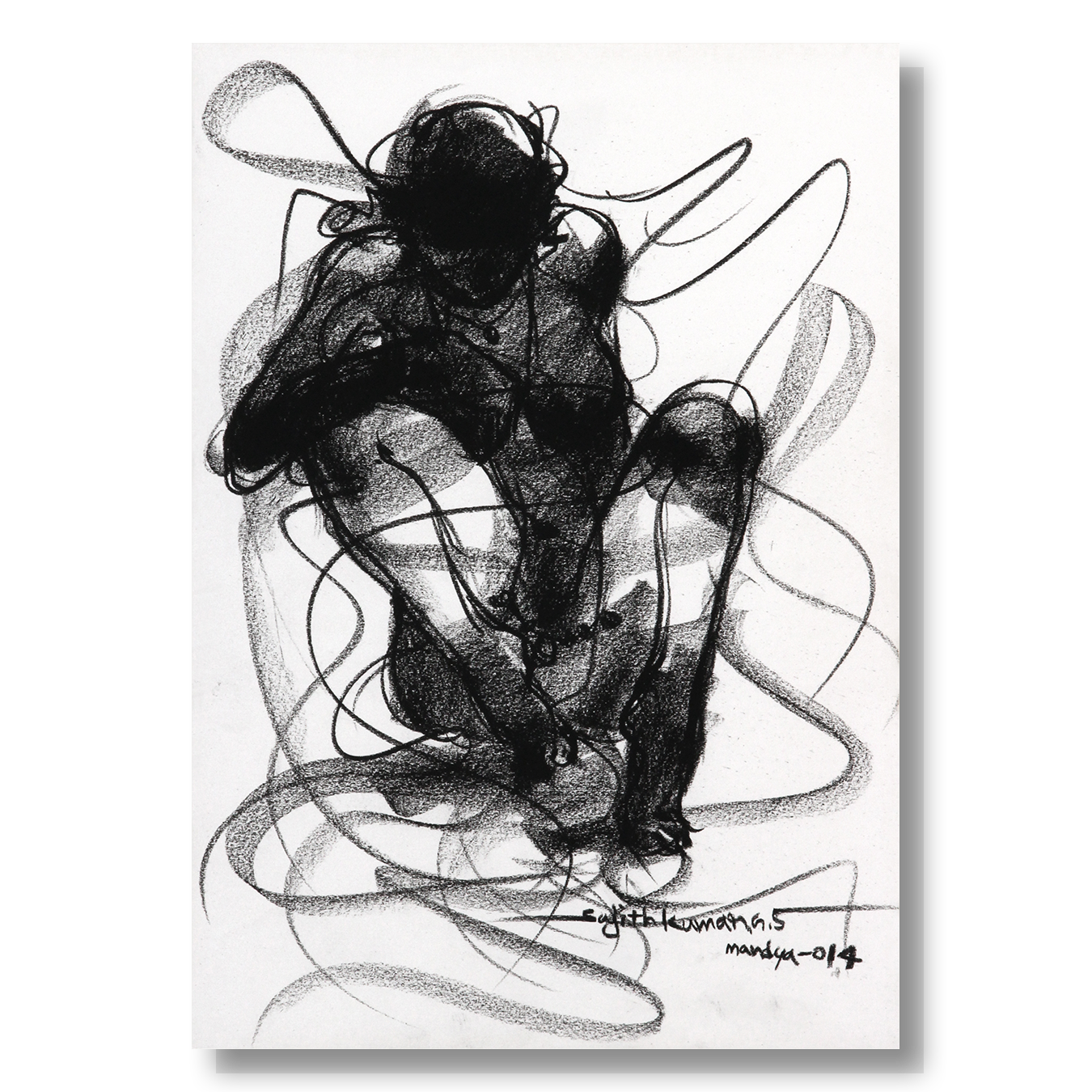 Nude Drawing-073 - SUJITH KUMAR GS MANDYA Art Studio Gallery (SKGSM Art Studio Gallery)