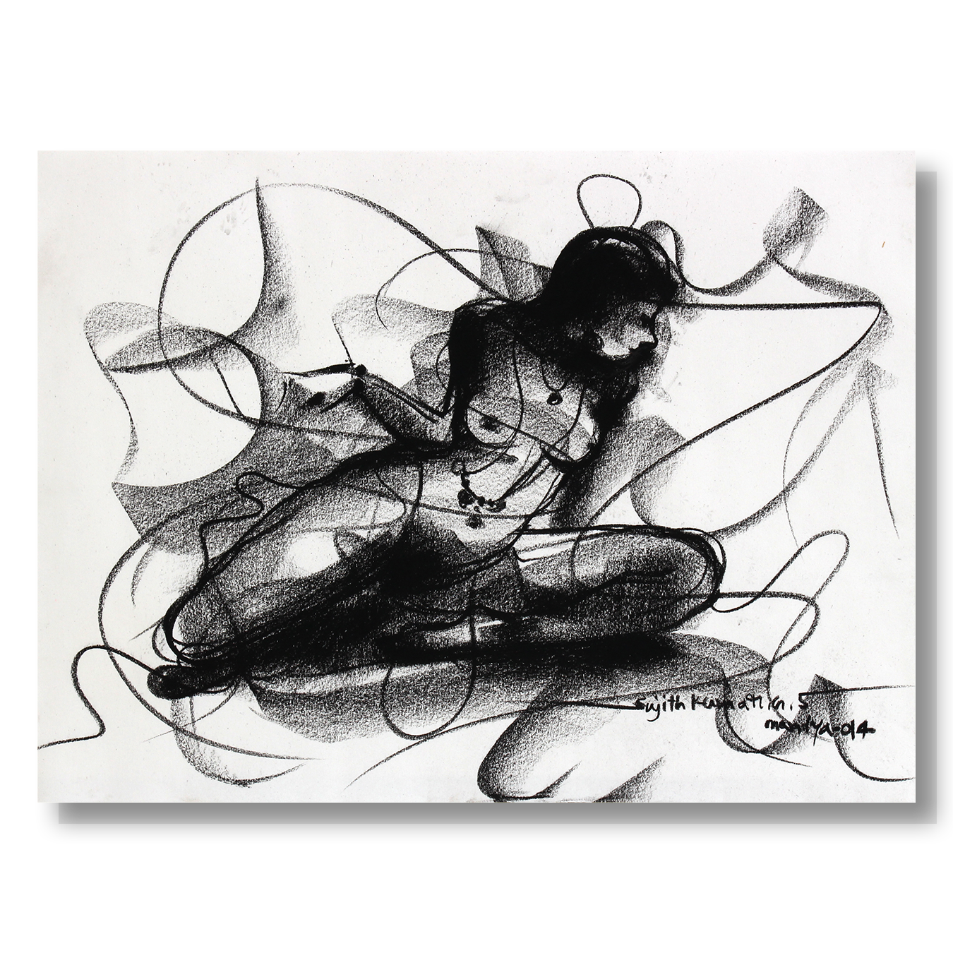 Nude Drawing-074 - SUJITH KUMAR GS MANDYA Art Studio Gallery (SKGSM Art Studio Gallery)