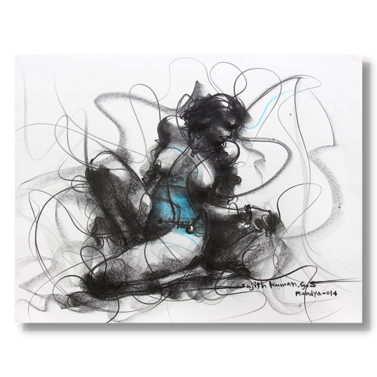 Nude Drawing-078 - SUJITH KUMAR GS MANDYA Art Studio Gallery (SKGSM Art Studio Gallery)