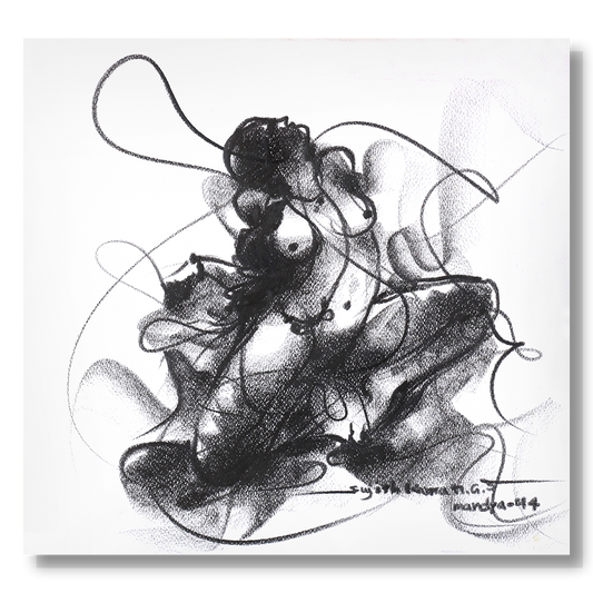 Nude Drawing-081 - SUJITH KUMAR GS MANDYA Art Studio Gallery (SKGSM Art Studio Gallery)