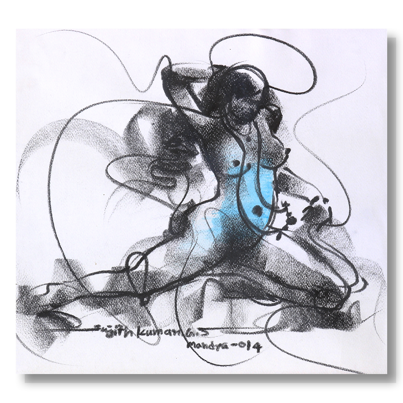 Nude Drawing-084 - SUJITH KUMAR GS MANDYA Art Studio Gallery (SKGSM Art Studio Gallery)