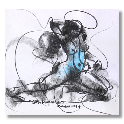 Nude Drawing-084 - SUJITH KUMAR GS MANDYA Art Studio Gallery (SKGSM Art Studio Gallery)