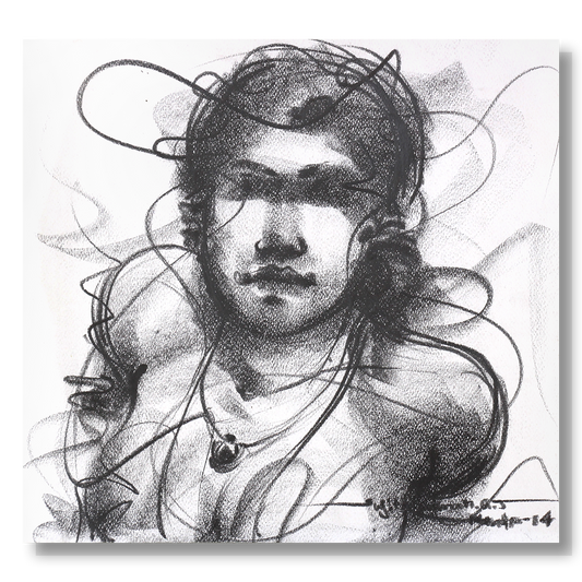 Nude Drawing-096 - SUJITH KUMAR GS MANDYA Art Studio Gallery (SKGSM Art Studio Gallery)