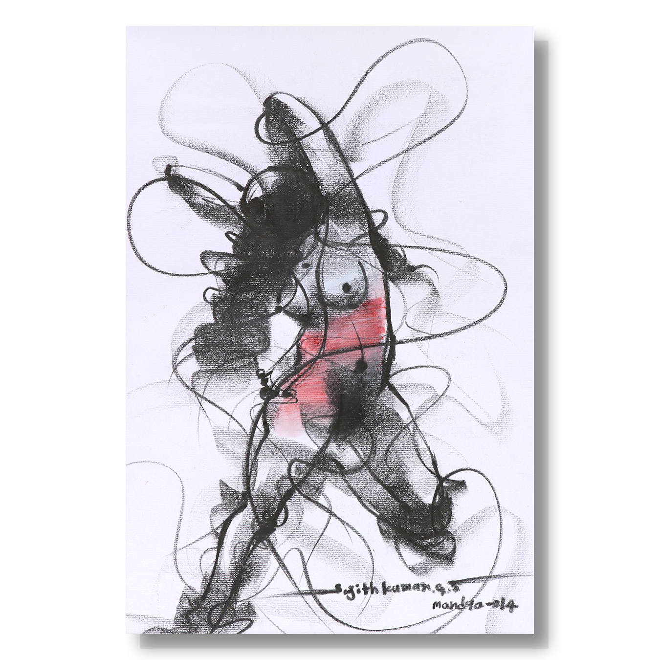 Nude Drawing-099 - SUJITH KUMAR GS MANDYA Art Studio Gallery (SKGSM Art Studio Gallery)