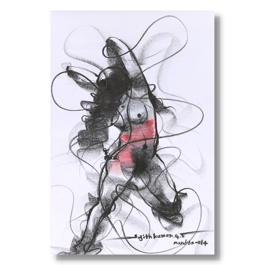 Nude Drawing-099 - SUJITH KUMAR GS MANDYA Art Studio Gallery (SKGSM Art Studio Gallery)
