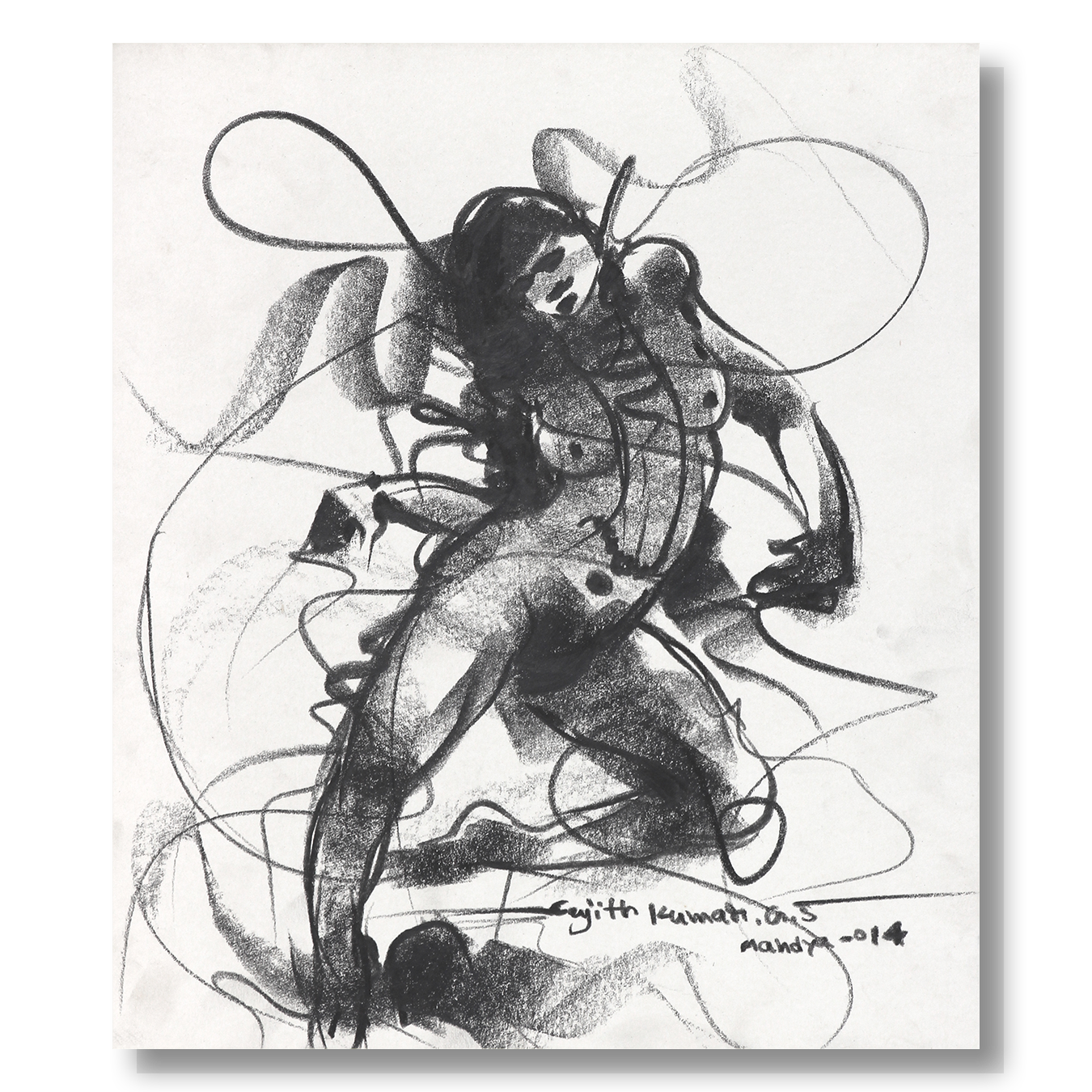 Nude Drawing-108 - SUJITH KUMAR GS MANDYA Art Studio Gallery (SKGSM Art Studio Gallery)