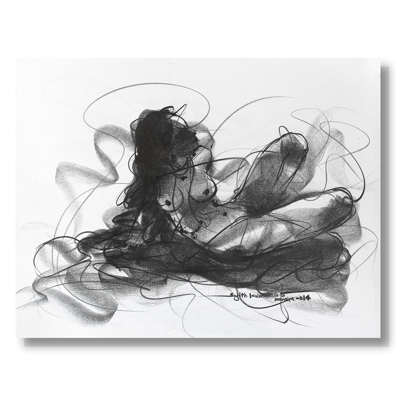 Nude Drawing-111 - SUJITH KUMAR GS MANDYA Art Studio Gallery (SKGSM Art Studio Gallery)