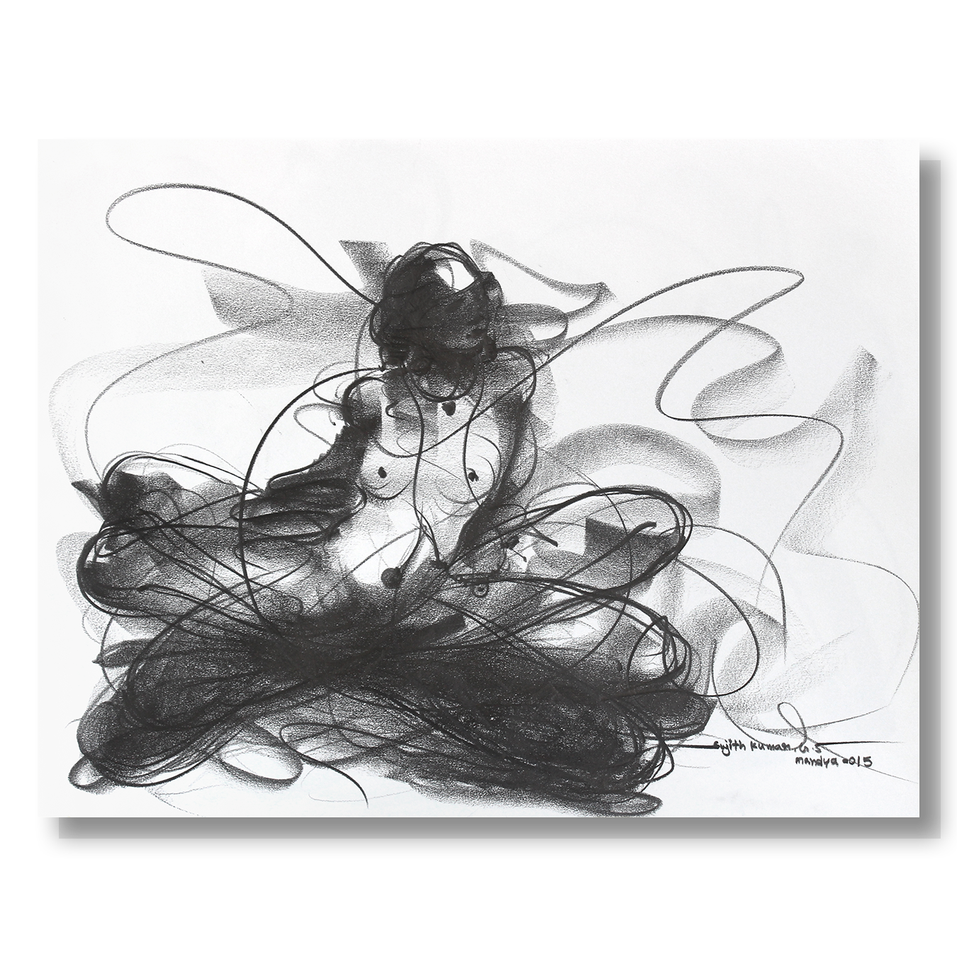 Nude Drawing-121 - SUJITH KUMAR GS MANDYA Art Studio Gallery (SKGSM Art Studio Gallery)