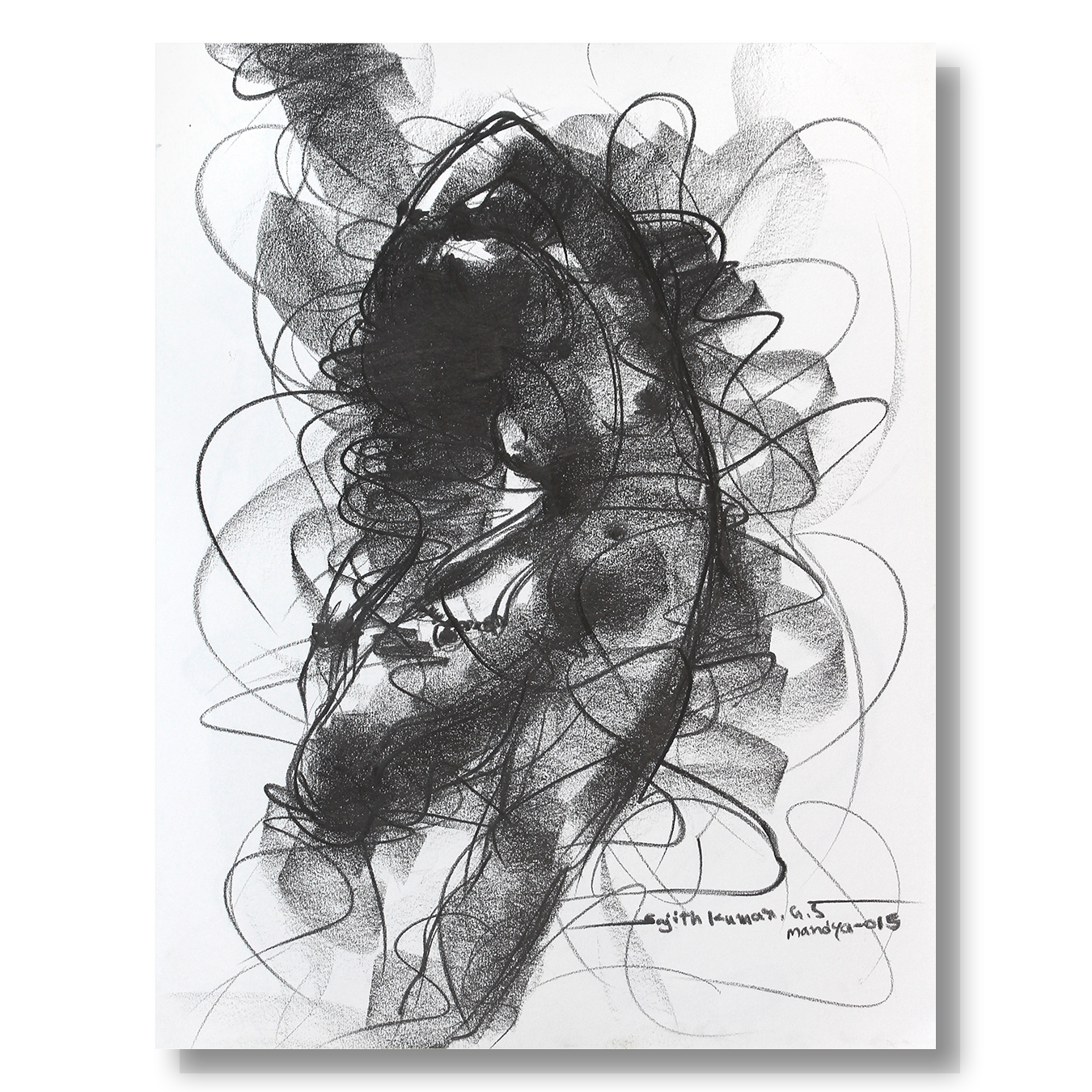 Nude Drawing-123 - SUJITH KUMAR GS MANDYA Art Studio Gallery (SKGSM Art Studio Gallery)