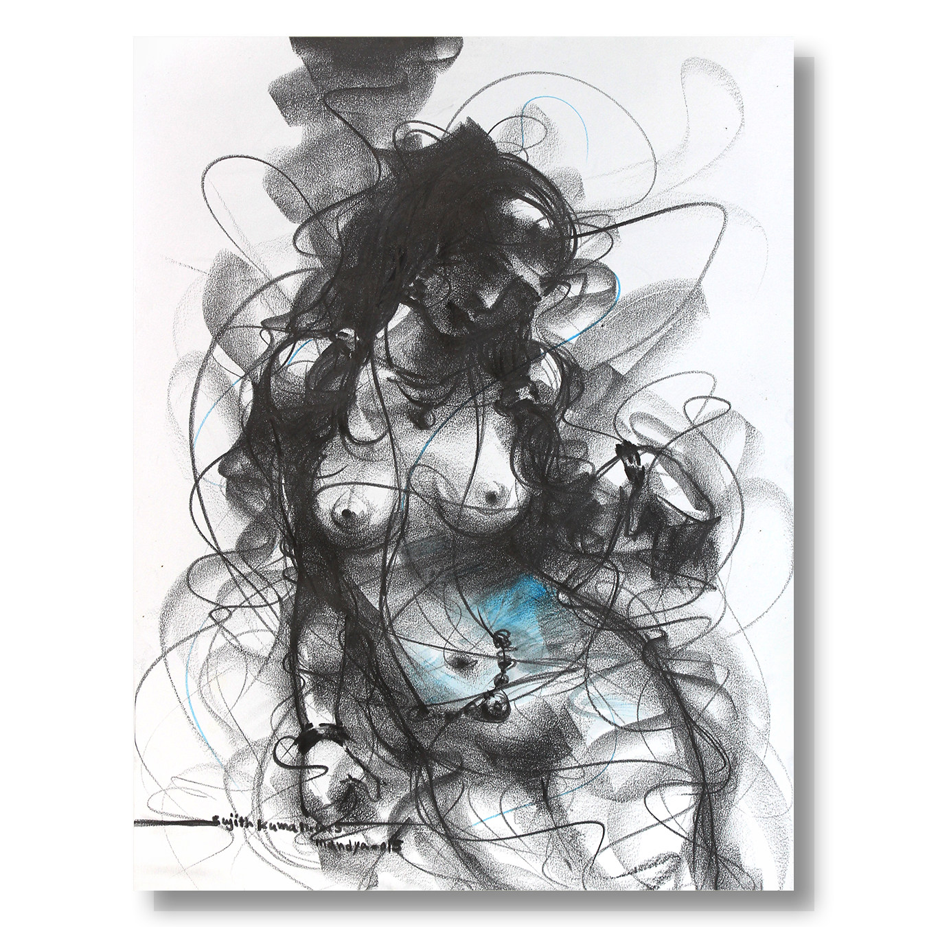 Nude Drawing-126 - SUJITH KUMAR GS MANDYA Art Studio Gallery (SKGSM Art Studio Gallery)